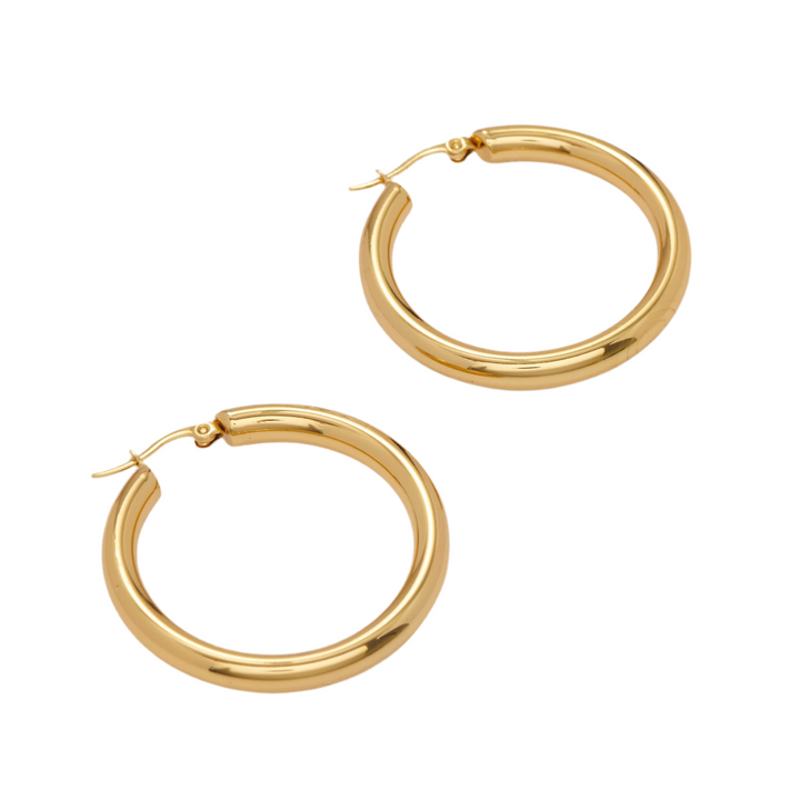 Large Tube Hoop Earrings