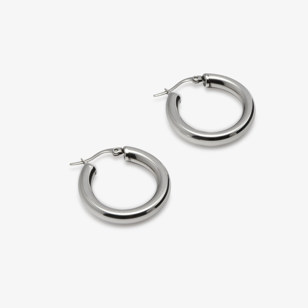 Small Tube Hoop Earrings