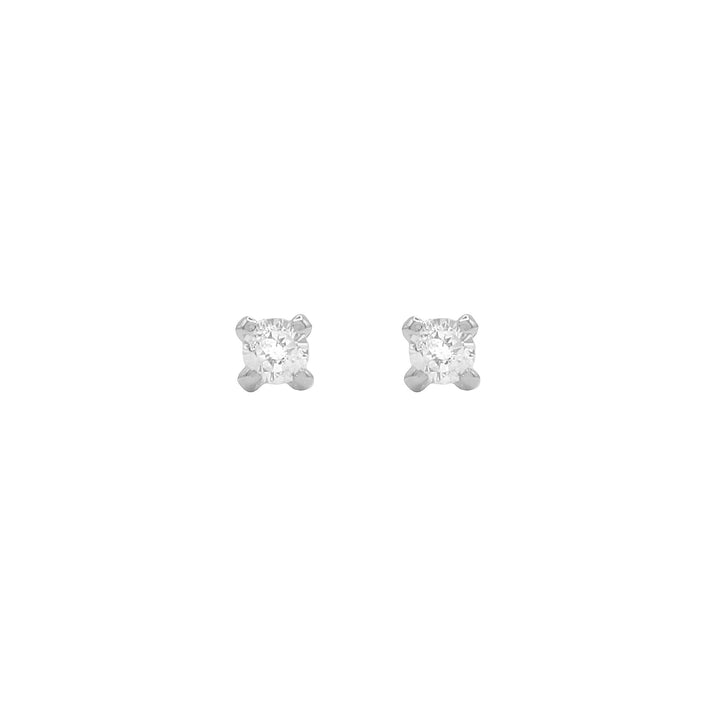 BABY CRYSTAL STUDS - SILVER